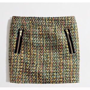 J CREW MINI SKIRT W ZIPPER POCKETS LINED